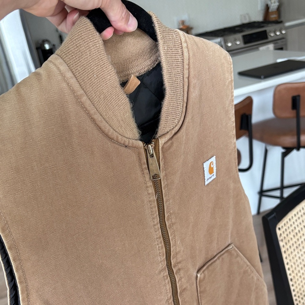 Carhartt Tan Work Vest with Pockets - Picture 3 of 3